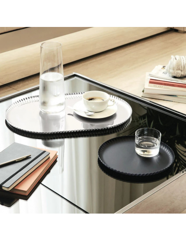 PLAT ALESSI PLEATS PLATEAU BLACK 46 X 31