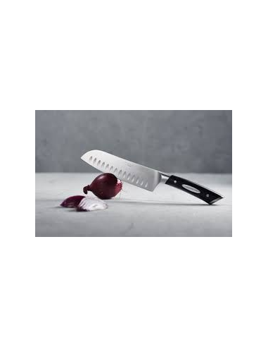 COUTEAU SCANPAN 18CM SANTOKU ALVEOLE