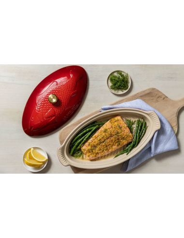 PLAT LE CREUSET GRATIN POISSON CERISE...