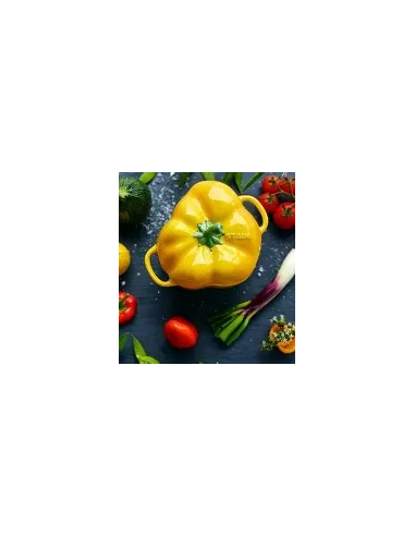 COCOTTE STAUB CERAMIQUE POIVRON JAUNE