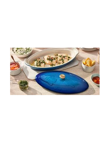 PLAT LE CREUSET GRATIN POISSON BLEU...