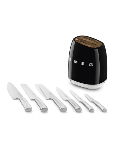 COUTEAU SMEG BLOC 6 COUTEAUX NOIR